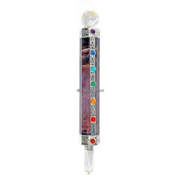 Amethyst with Crystal Ball With 7 Chakra Healing Stick Wand